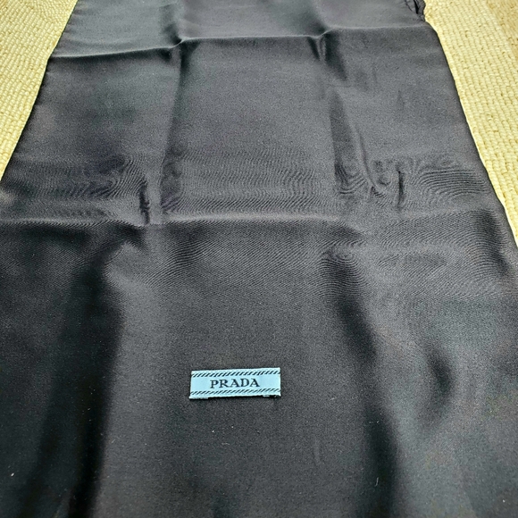 Prada Black Satin Dust Bag 14” X 8.5”, Preowned Condition. (C6)** - Picture 2 of 8